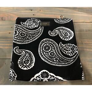 Gigi Hill tall cosmetic large makeup zipper pouch bag NEW paisley 10 x 11"